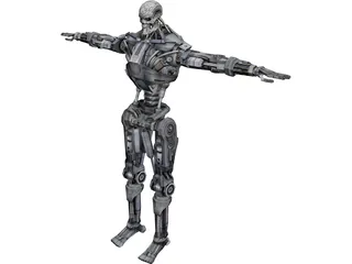 T-600 Terminator Robot 3D Model 3D Preview