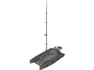 Cruising Catamaran 3D Model