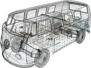 Volkswagen Combi (1971) 3D Model