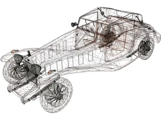 Delage D.8 SS (1931) 3D Model