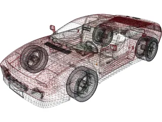 Ferrari 348 TB (1989) 3D Model