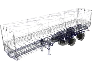 Renault Magnum Semi Trailer 3D Model