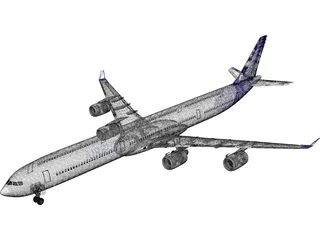 Airbus A340-600 Airliner  3D Model