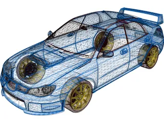 Subaru Impreza WRX STi (2006) 3D Model