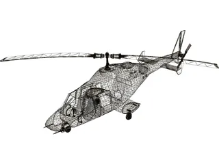 Bell 222 3D Model