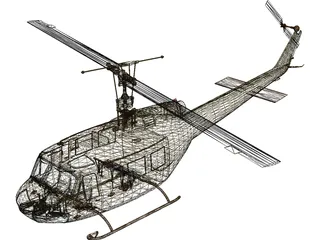 Bell UH-1H Iroquois 3D Model