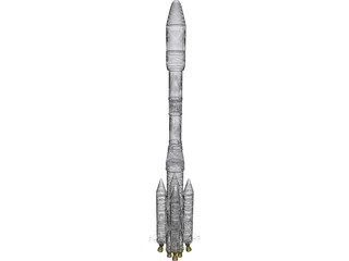 Ariane 4 3D Model