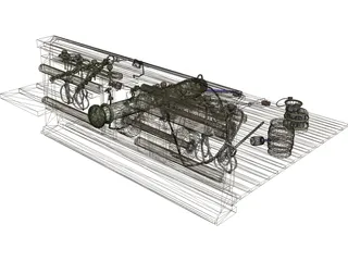 British Naval Cannon (12 lb) 3D Model