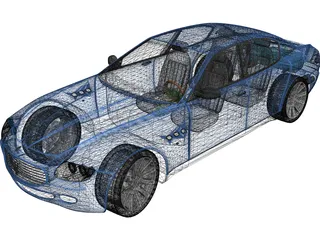 Maserati Quattroporte (2004) 3D Model