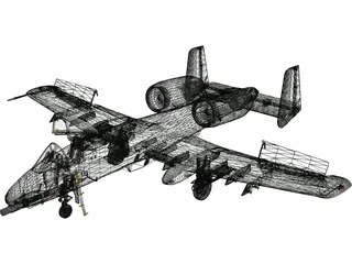 A-10 Thunderbolt II 3D Model