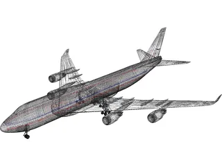 Boeing 747-400 Airliner 3D Model