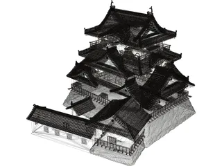 Castle Hikone 3D Model