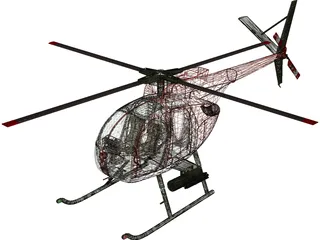 Hughes OH-6A Cayuse 3D Model