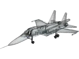 Sukhoi Su-34 Fullback 3D Model