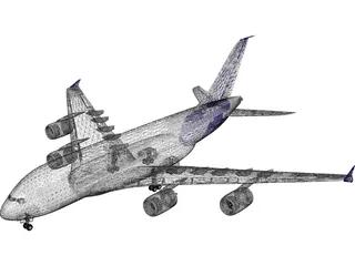 Airbus A380 Airliner 3D Model