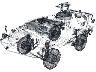 Mowag Piranha 4x4 3D Model