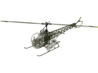 Bell H13 3D Model