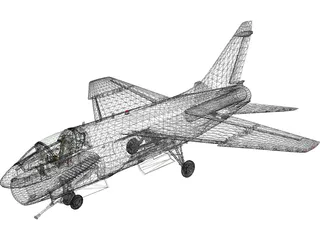 A-7 Corsair II 3D Model