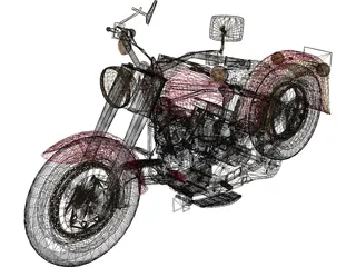 Harley-Davidson FLSTF Fatboy 3D Model