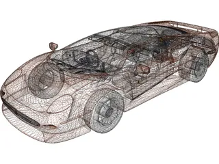 Jaguar XJ220 3D Model