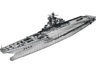 Kiev Russian Aircraft Carrier 3D Model