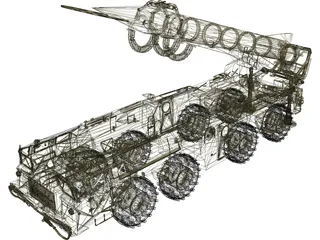 Scud B Missile Launcher 3D Model