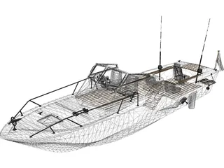 Fishing Boat Wahoo 3D Model