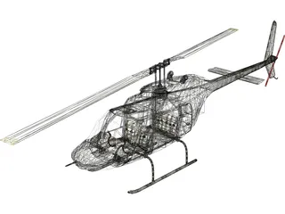 Bell 206 JetRanger [+Interior] 3D Model