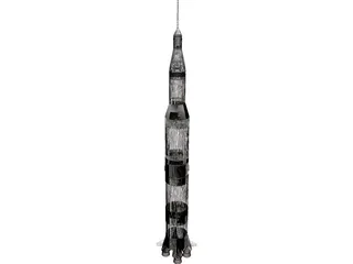 Apollo Saturn V Rocket 3D Model