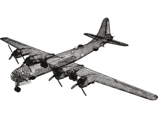 Boeing B-29 Superfortress 3D Model