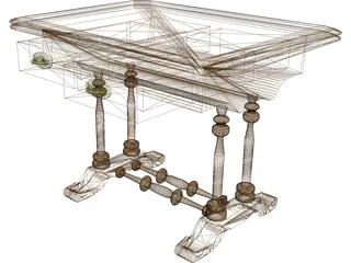 Table Biedermeier 3D Model