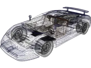 Bugatti EB110 Supersport (1992) 3D Model