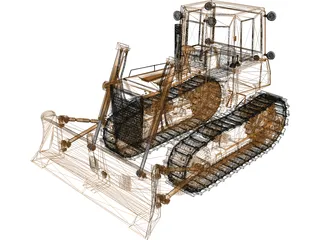 Bulldozer Fiat FD14-E 3D Model