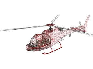 Eurocopter AS-350 Ecureuil 3D Model