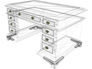 Desk English Writting 3D Model