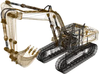 Excavator Fiat Hitachi FH200 3D Model