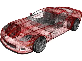 Chevrolet Corvette Z06 (2007) 3D Model