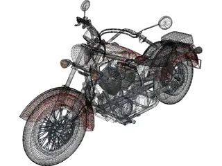 Honda Shadow UT 1100 Ace 3D Model