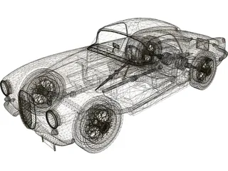 Lancia Aurelia B24 Spider (1955) 3D Model