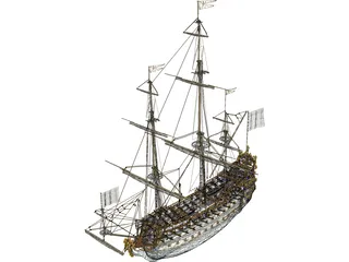 Le Soleil Royal Ship Of Line 3D Model