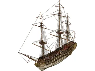Le Superbe Ship Of Line 3D Model