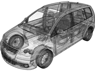 Volkswagen Touran (2007) 3D Model