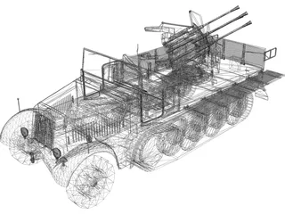 SDKFZ 7/1 3D Model