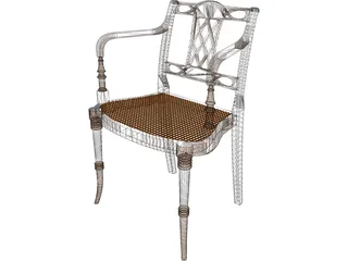 Chair Sheraton Elbow 3D Model