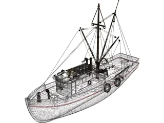 Shrimp Boat 3D Model