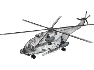 Aerospatiale SA 321 Super Frelon 3D Model