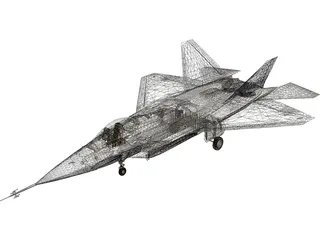 YF-22 Lightning 3D Model