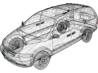 Plymouth Grand Voyager (1996) 3D Model