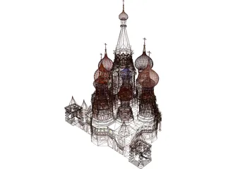 Cathedral Saint Basils 3D Model