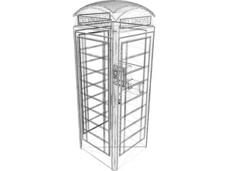 Telephone Booth 3D Model